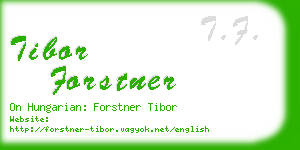 tibor forstner business card